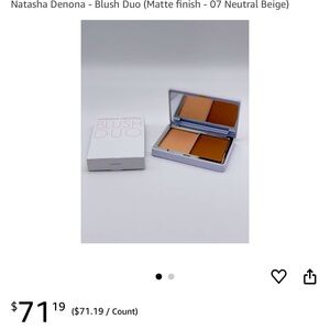 Natasha Denona - Blush Duo (Matte finish - 07 Neutral Beige) used